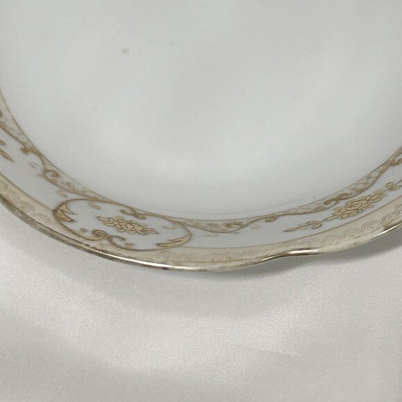 Vintage Nippon Toki Gomei Kaisha Japan Gilt Dish 9" Art Deco Porcelain 1920s - Picture 3 of 6